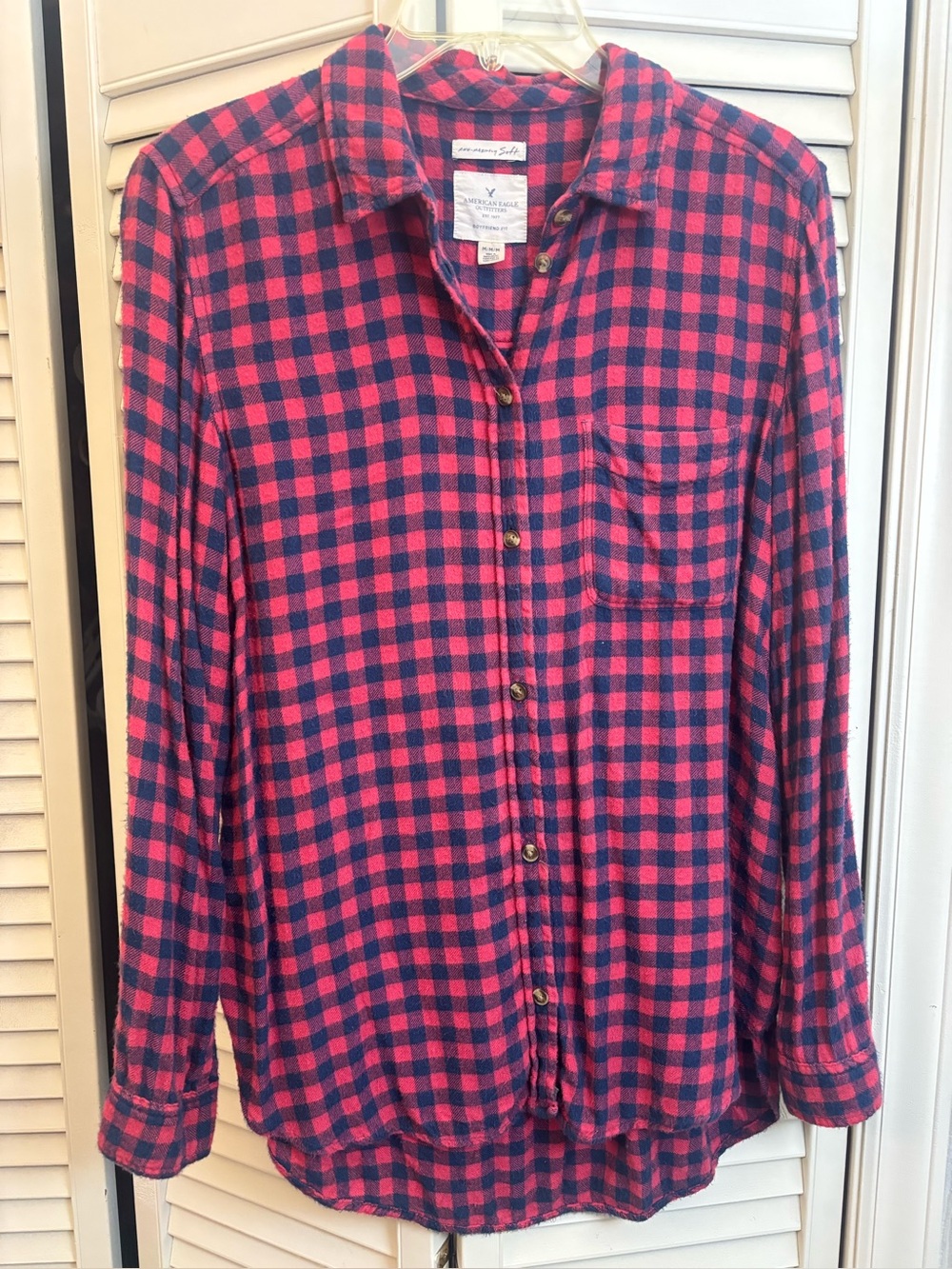 American Eagle Boyfriend Fit Flannel Shirt